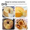Non-Stick Ring Cake Pan Carbon Steel Fluted Tube Baking Pan for Pound Cake Buntz Cake Jelly Gelatin Chocolate Cake Molds
