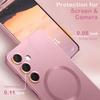 Coque de Protection - BOOLING - Samsung Galaxy A17 5G/4G - Silicone avec Cercle Magnétique Rose - 2 Vitres