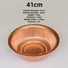 Elegant Handmade big Copper Basin Pure Thick Copper Pot Upscale Decorative Gift for Luxury Wash Basket round deep Cleaning basin