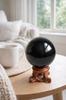 Natural Obsidian Sphere Crystal Ball Ornament - A popular item for warding off evil, bringing good fortune, and purification. A natural stone power st