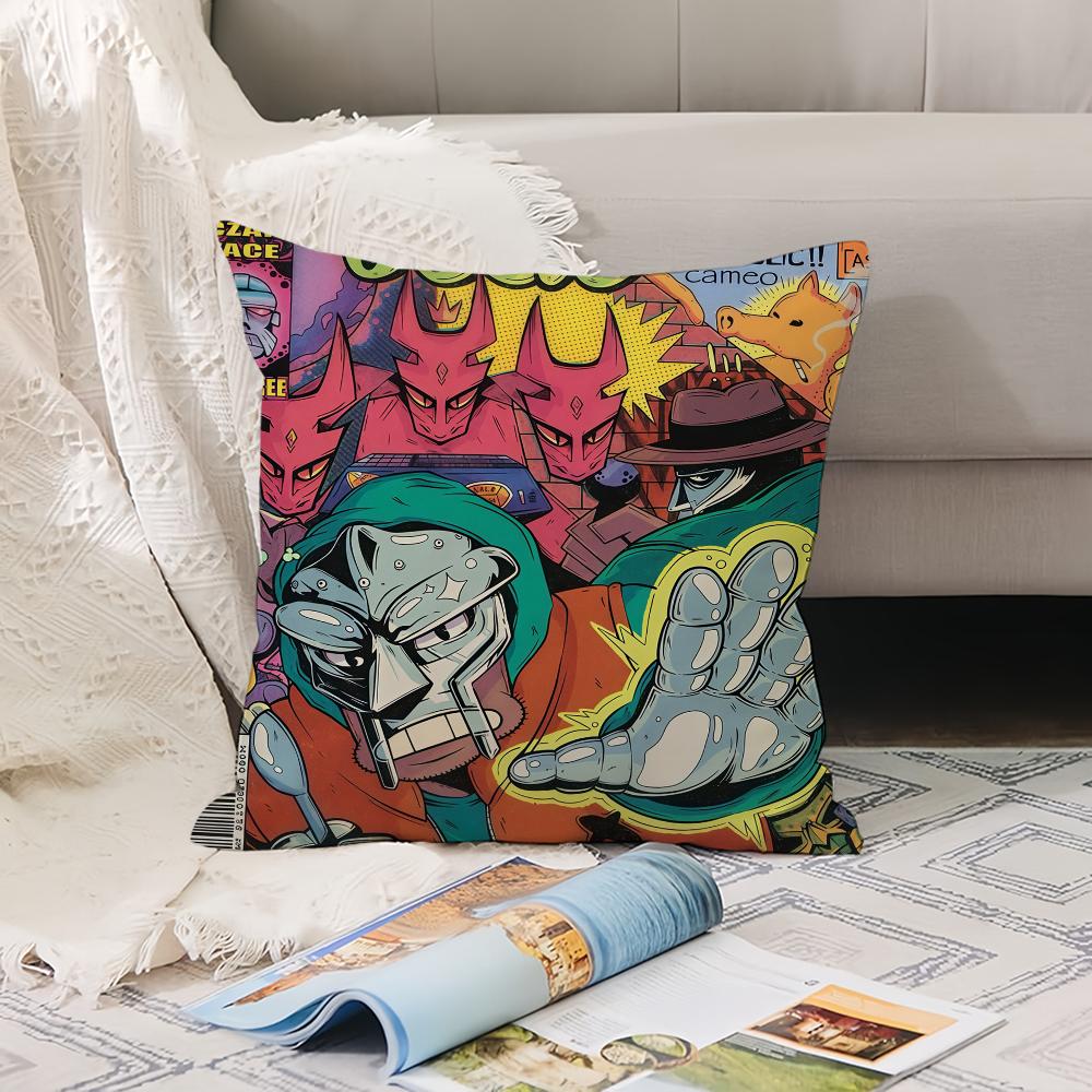 American Rapper m-MF D-dOOM Pillow Case Office Cushions Suitable For Sofa Car Bedroom Decorative Cushion Cover