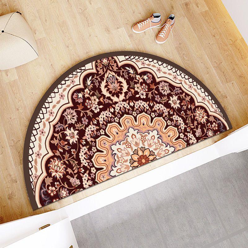 European Style Semi-circular Floor Mat Entrance Door Mat Bathroom and Toilet Door Mat Absorbent Dirt Resistant Non Slip Foot Mat