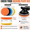 7 Inch Polishing Pads, 5PCS Foam Buffing Pads for 6-7" Backing Plate | Fits DA, orbital & rotary polishers with hook and loop. Heavy cut to wax