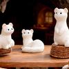 Small Scene Animal Figure Set of 3 for Desktop and Shelf Styling, Three Pose Display Accent for Windowsill Placement and Home Corner