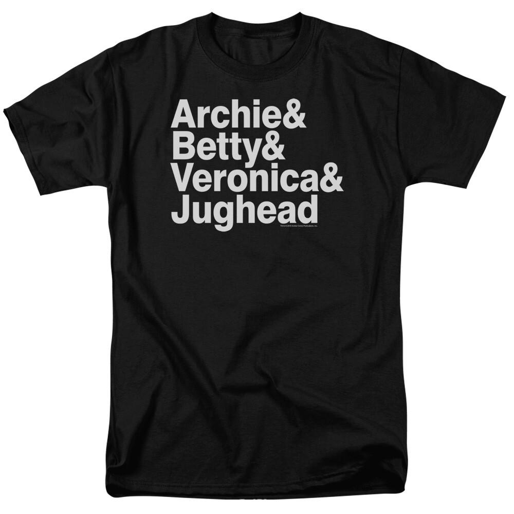 Archie Comics Ampersand List T Shirt Licensed Comic Book Tee Black S