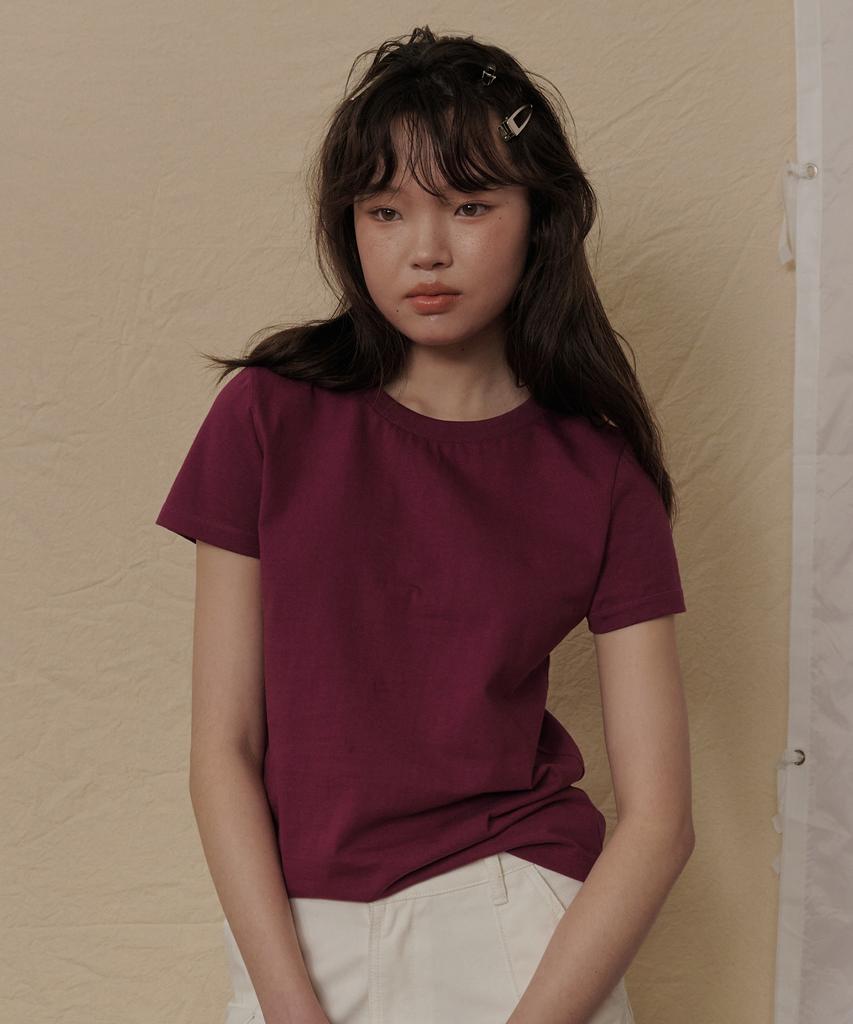 Okkitteu Slim Fit T-Shirt Wine