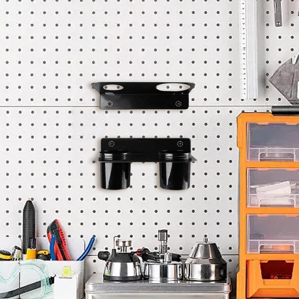 Oil Funnel Storage Rack 2 Pieces Organizer Storage Rack Wall Mount Stand For Camping Shed Breakroom Workshop Home Trailer