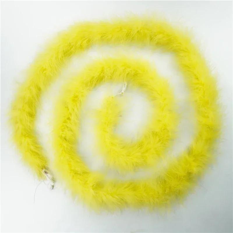 2Meters Black Fluffy Turkey Marabou Feather Boa 18-20g Shawl Wedding Skirt Fringe Trim Feathers On Tape for Clothes Decoration