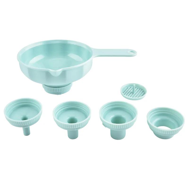 Kitchen Small Tool Multifunctional Plastic Funnel Four Activity Funnels Oil Leakage Wine Leakage Practical Funnel Supplies Tools