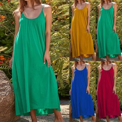 Women's Fashion Sleeveless U Neck Straps Dresses