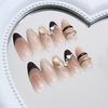 24 Pieces Fashionable PArtificial Nail Medium Almond Press On Nail French Tips Glossy False Nail Adding Charm for Women