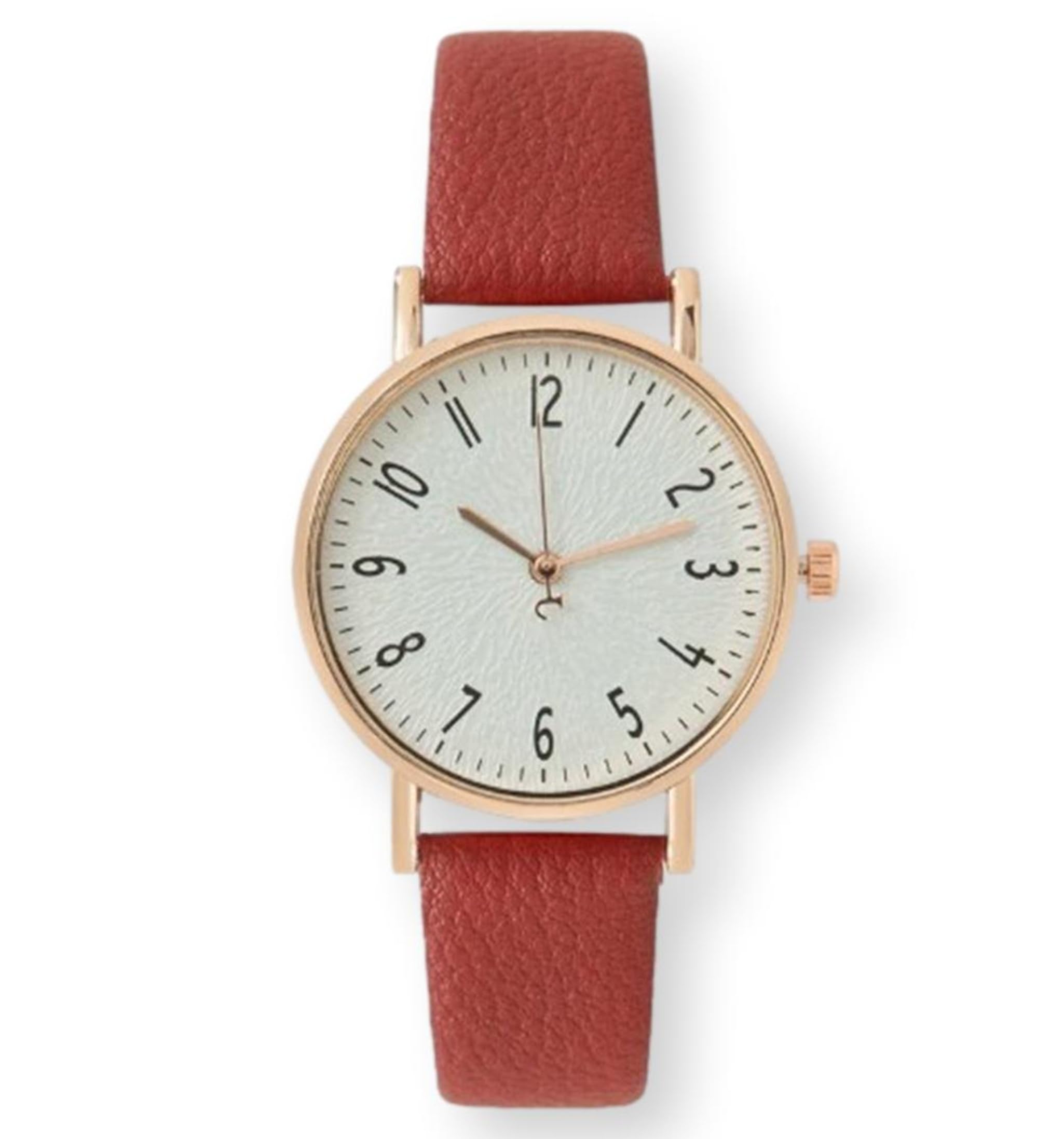 

REONAS Fashion Popular and with Synthetic Leather Quartz Perfect for Job L2 Women s Watch, Cute, Band, Movement, Hunting, (Red)