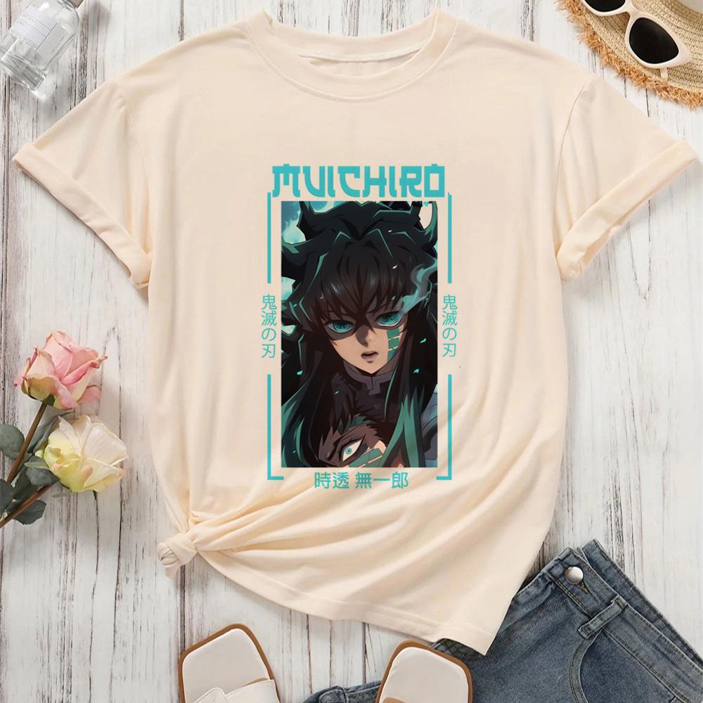 

Подростковая футболка Муичиро Токито аниме корейская одежда харадзюку университетская футболка футболки красочная гранж эстетика классическая дышащая 3XL