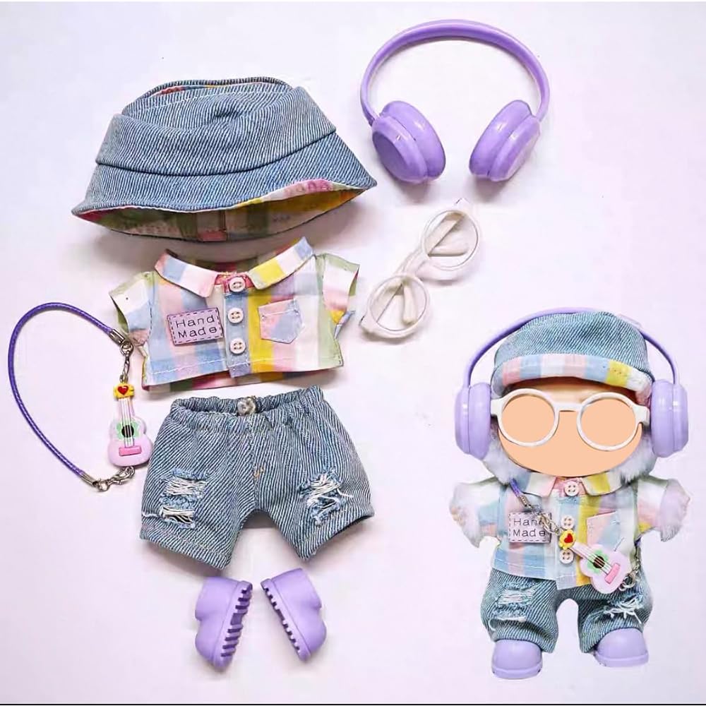 HXLGR Doll Fashion Set for 15-17cm Dolls with Clothing and Accessories Purple
