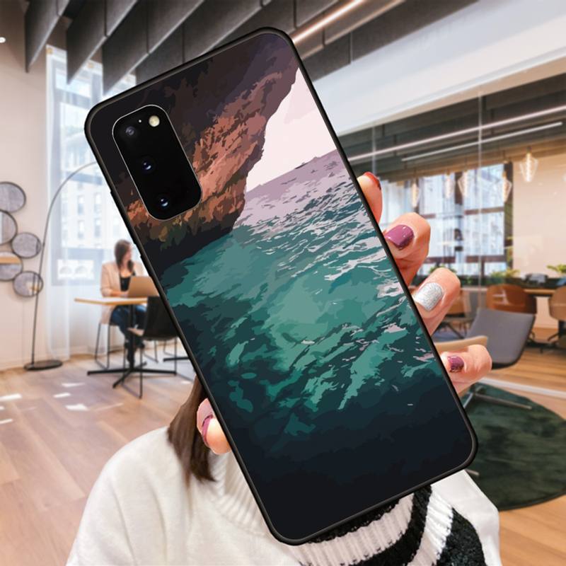 Oil Painting Style Landscape Phone Case For Samsung Galaxy S9 S9plus S20 5G S20 ULTRA 5G S20 Plus 5G S21 S30 Case Cover