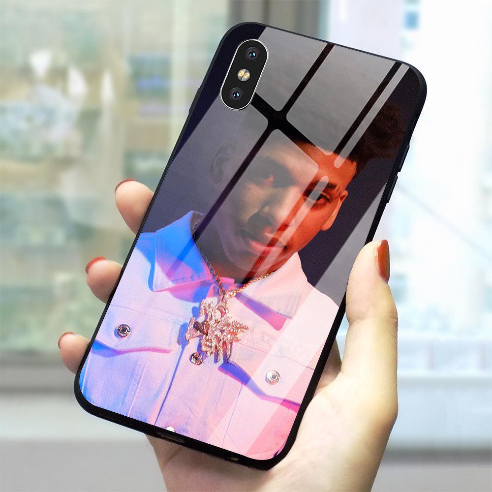 Buy NLE CHOPPA Rapper Pattern Tempered Glass Phone Case for iPhone X 5 ...