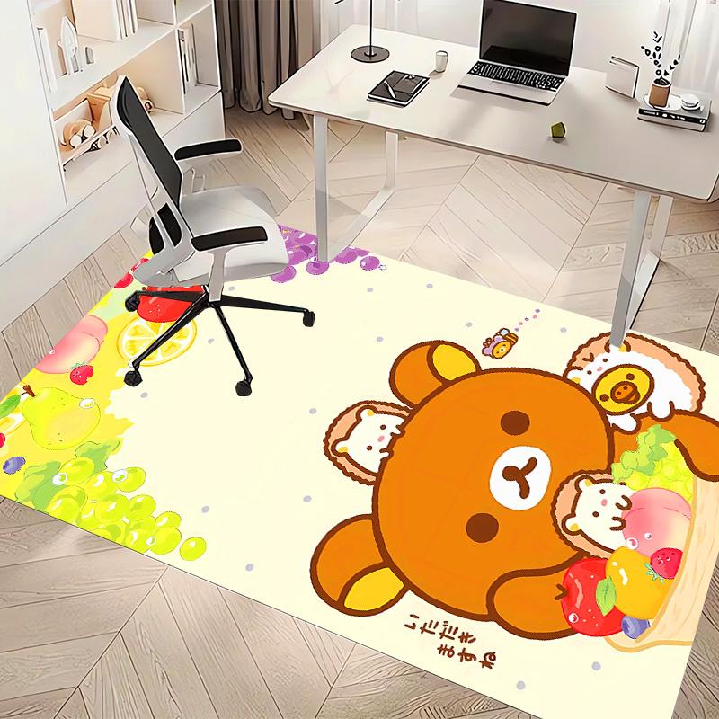 Rilakkuma1 Printed Absorbent Washable Carpet, Non-Slip Bathroom Mats, Kitchen Rugs, Yoga Mat,Living Room Entrance, Camping Picnic Rugs