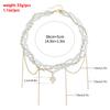 Ins Multi-layer Imitation Pearls Multilayer Tassels Necklace Cool Cross Star Crystal Tassels Chokers Necklace Chain Jewelry