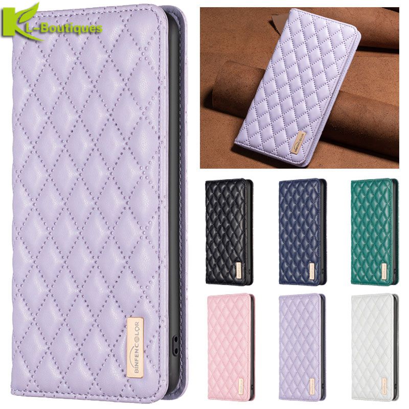 Diamantový Geometrický Kožený Magnetický Flip Pouzdro Pro Samsung Galaxy S20 S21 S22 S23 Ultra S23+ Plus S 21 FE S20FE Pouzdro Kryt