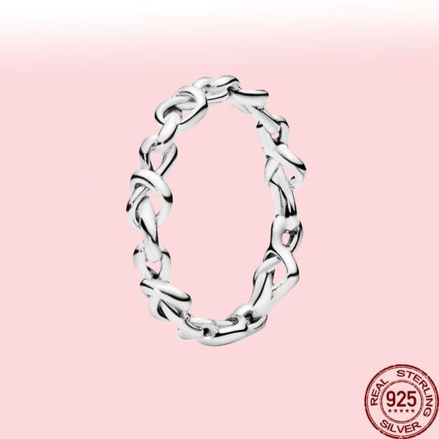 New 100 %925 Sterling Silver Rings Wholesale Popular Flower Lucky Rings For Women Jewelry Making