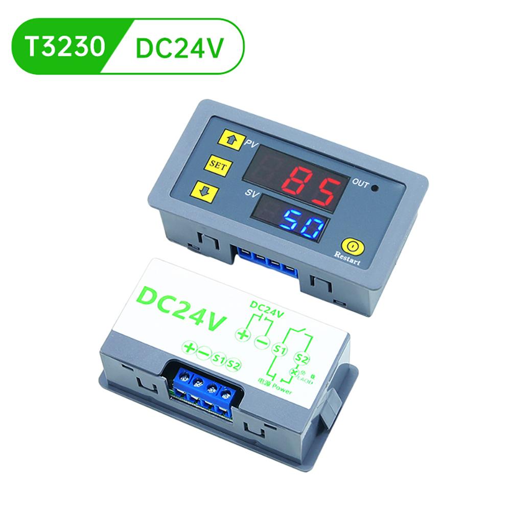 AC 110V-220V DC12V/24V Digital Time Delay Relay LED Display Cycle Timer Control Switch Adjustable Timing Relay Time Delay Switch