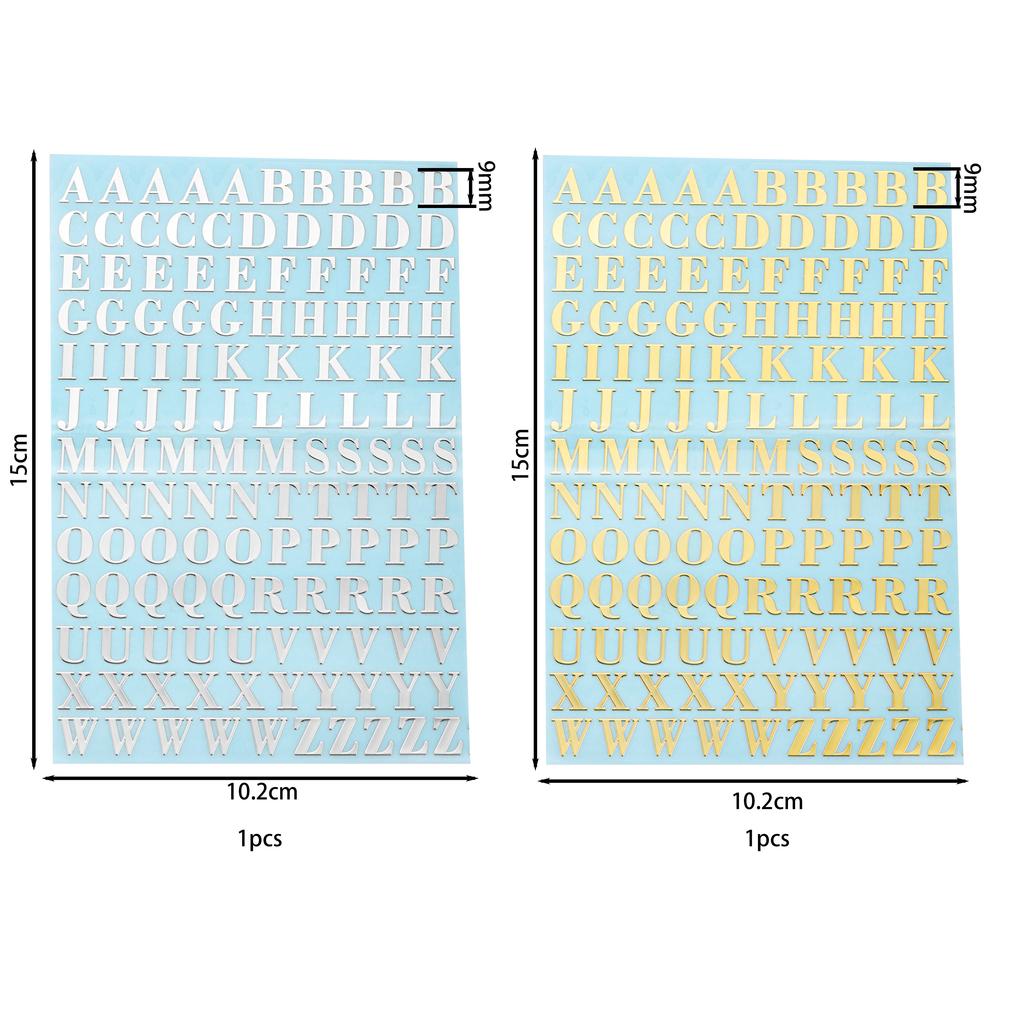 Adesivi Decorativi Lettere Alfabeto Numeri 2-9mm Riempitivo Resina Epossidica Oro Argento Per Stampi in Silicone Fai da Te Riempimenti per Artigianato