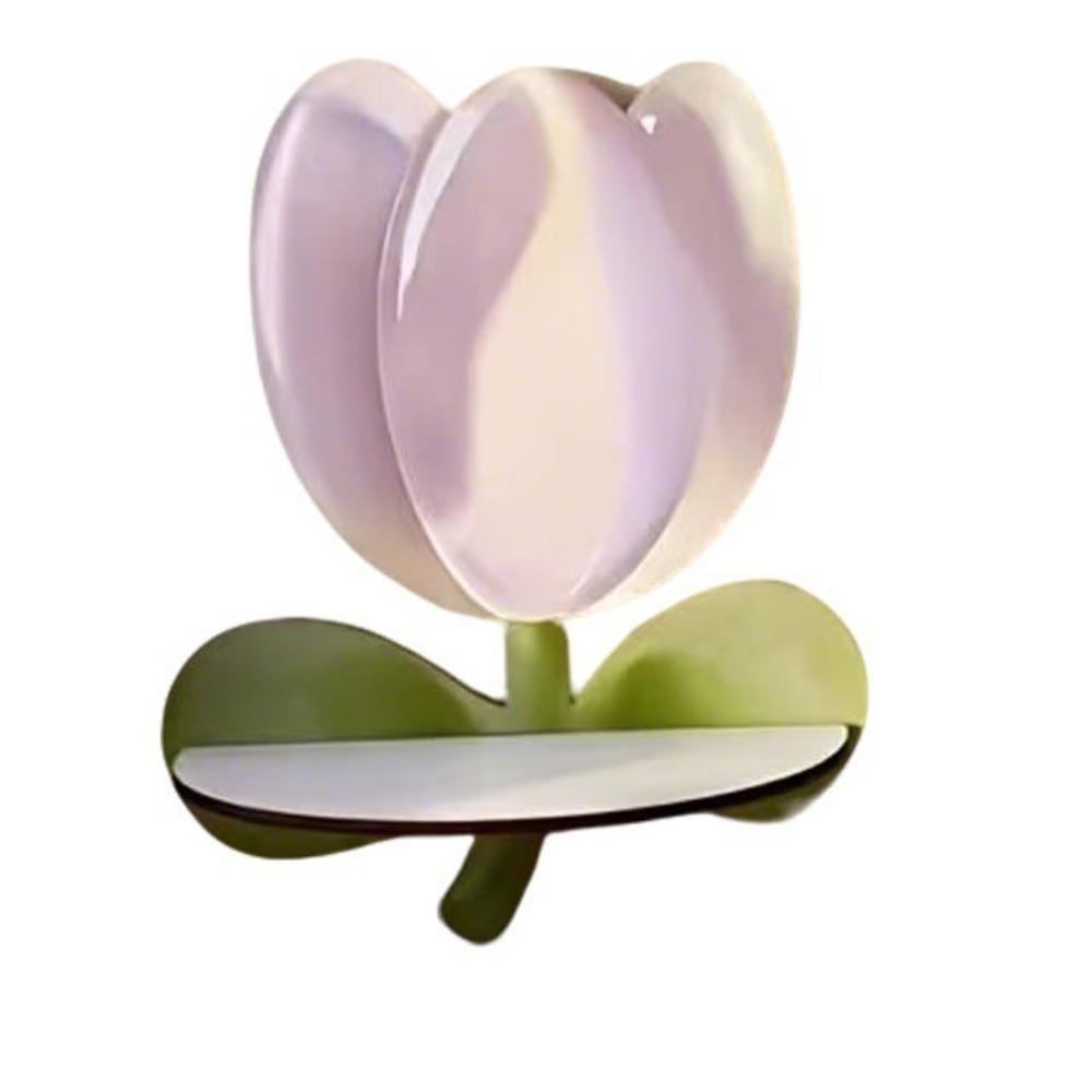 Flower Shape Tulip Floating Wall Shelf Wooden Display Shelf Wall Mounted Shelves Gift Idea фиолетовый