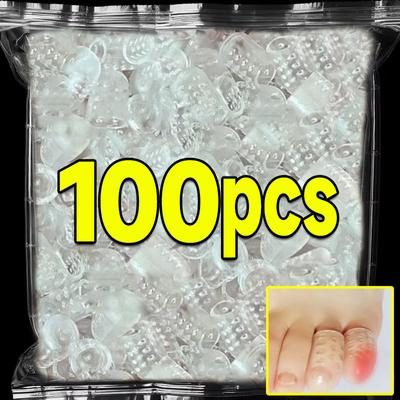 Lot de 5/100 protège-orteils transparents en silicone pour femmes, protège-orteils en gel, protège-doigts, protège-doigts, élasticité, prévient les ampoules