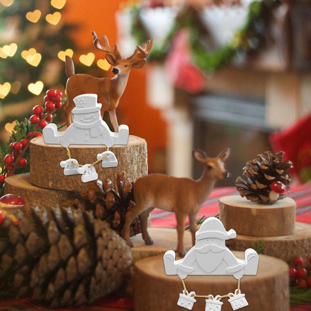 Christmas Santa Snowman Resin Silicone Molds Concrete Cement Silicone Molds for Epoxy Resin Candle Home Decoration
