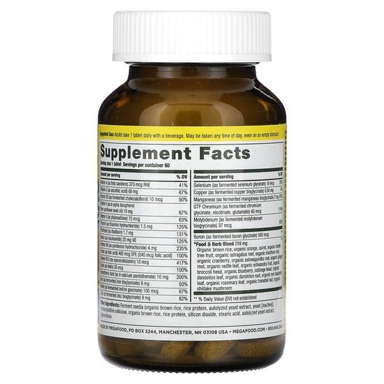 Megafood Multivitamin Women's One Daily 60 Tablets, 60 Tablets, 1 unit,Korean Health Food