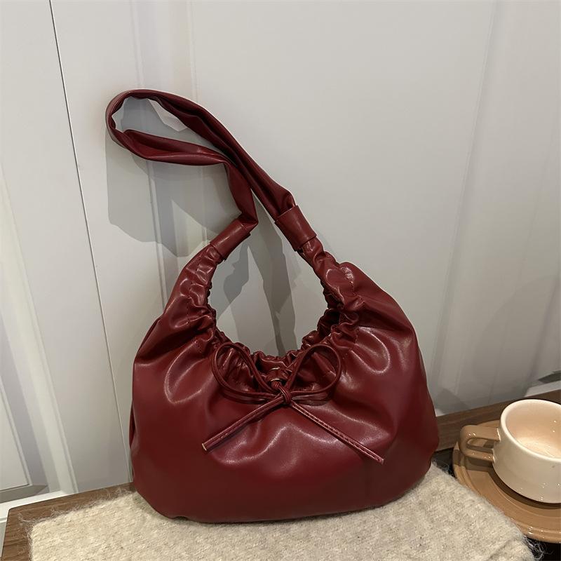 Shoulder Bag for Women Soft Foldable Vegan Leather Crossbody Bags Tote Hobo HandBag Underarm Purses Slouchy Hobo Bags and Tote Bag Women's Y2K Purse
