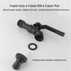 Dual Outlet Brass Garden Hose Faucet Black Washing Machine Bibcocks Anti-Freeze Bibcocks  Garden