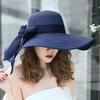Women's Summer Beach Outing Wide Brim Beach Hat Sun Protection Sunshade Vacation Versatile Wide Brim Woven Foldable Straw Hat