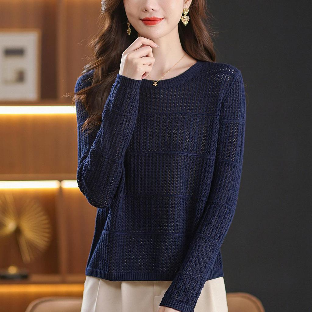 2025 Women's Hollow Knit Autumn Sweater: Slimming, Fashionable & Elegant