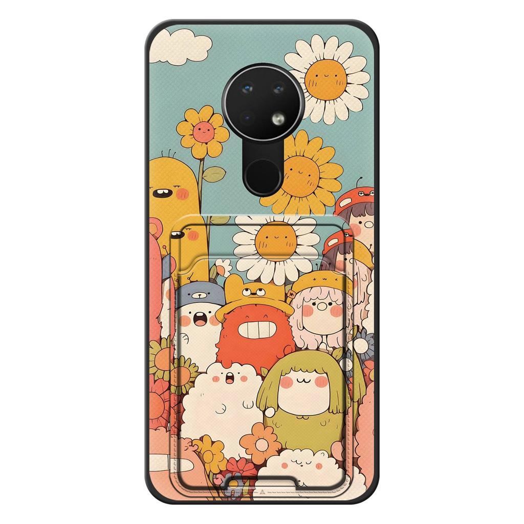 Card Sleeve Silicone Phone Case For Nokia 6.2/7.2 Full Wrap Anti-dust Soft Case Cute Back Cover Durable Anti-knock Cover