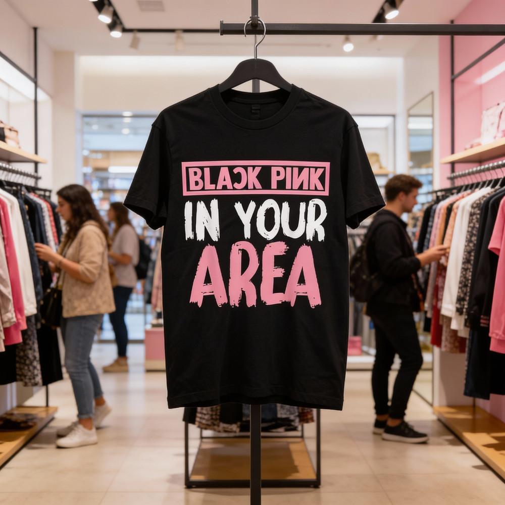 HOT SALEBlack Pink In Your Area KPop Kpop Korea Pop Tshirt Unisex T-Shirt L