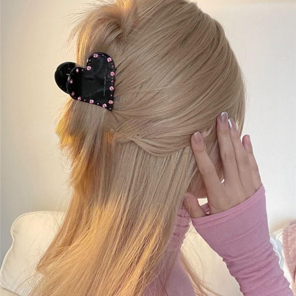 Acid Geometry Shape Korean Style Grab Clip Hair Clip Love Hair Claw Female Hair Accessories
