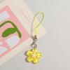 Resin Cherry Blossom Keychain Colorful Keyring New Mobile Phone Lanyard  Gift