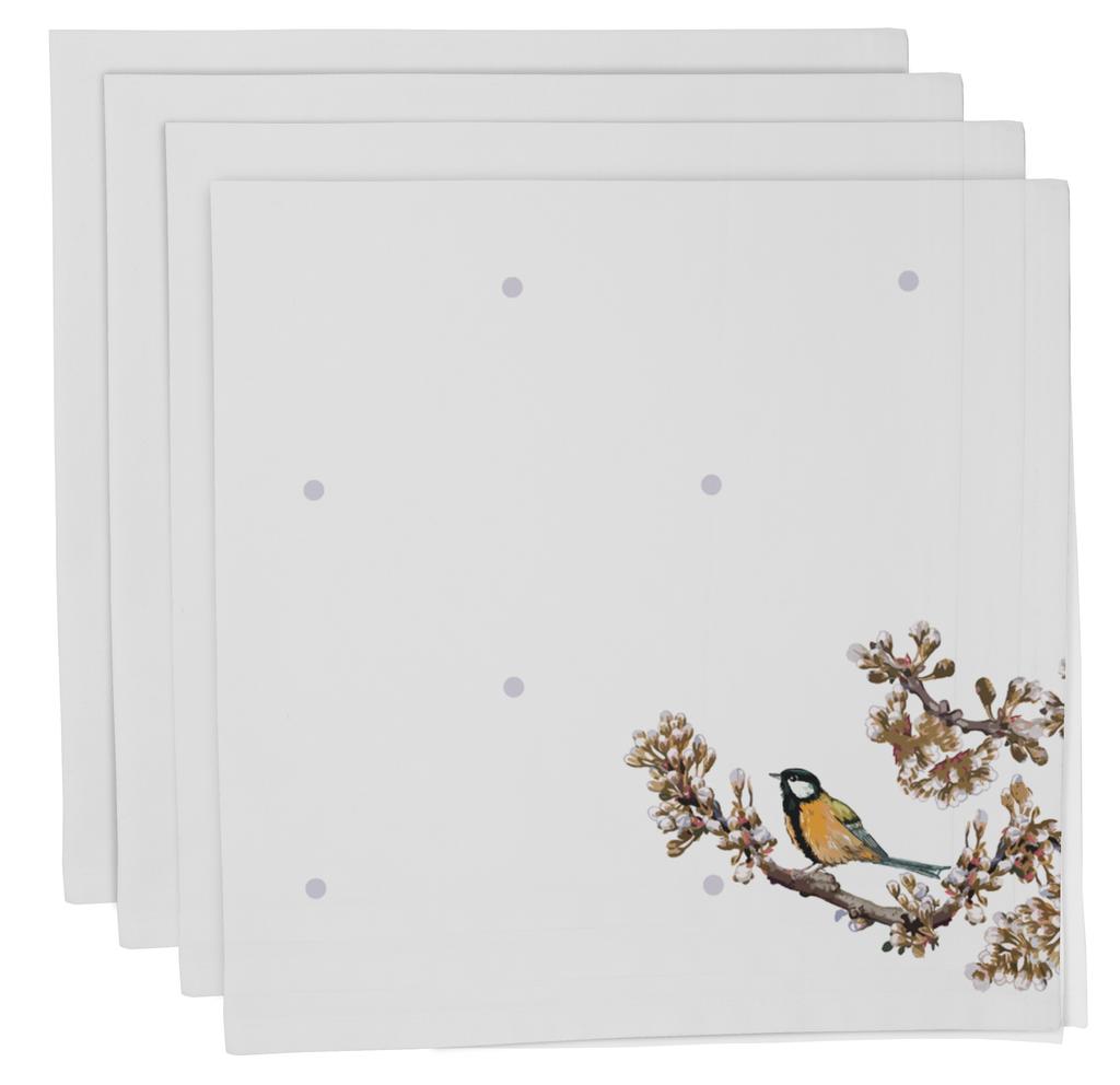 Vargottam Napkins  Florals  Print, Premium Quality Dinner  Napkins, 100   Cotton, Set of 4 Reusable  Napkins  Set, Size 20X20