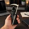 Hooded Skeleton Book Figurine 3D Printed Female Grim Reaper Statue, Faceless Gothic Resin with Detachable Mysterious Fantasy Bookshelf Decor