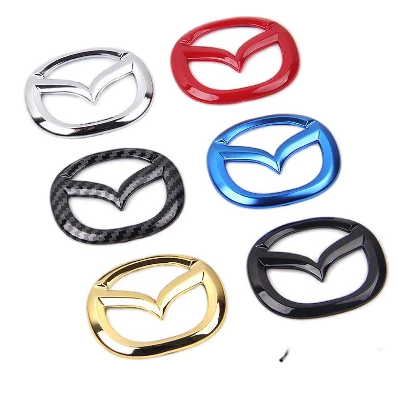 Car Styling ABS Car Steering Wheel Center Sticker For Mazda CX4 CX5 3 Axela 6 Atenza Emblem Badge Decal Decoration Accessories h4