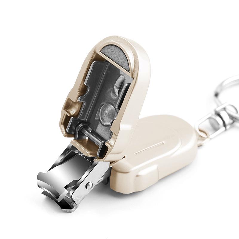 Compact Folding Nail Clippers Keychain - Single Pack Household Mini Set