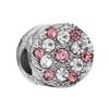 New Silver Plated Pink Diamond Butterfly Alloy Large Hole Charm Beads For DIY Bracelet Necklace Jewelry Accessories Gift