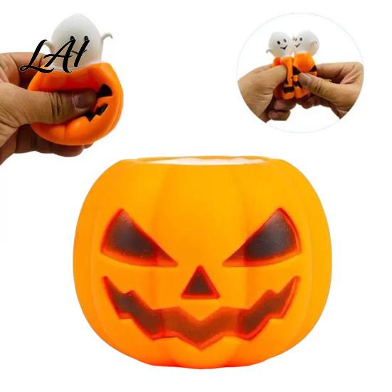 Pocket Fidget Toys 12Pcs Pop-up Ghost Pumpkin Squeeze Toy Stress Relief Head Sensory Toy Kit Creepy Pinch for Party Favors