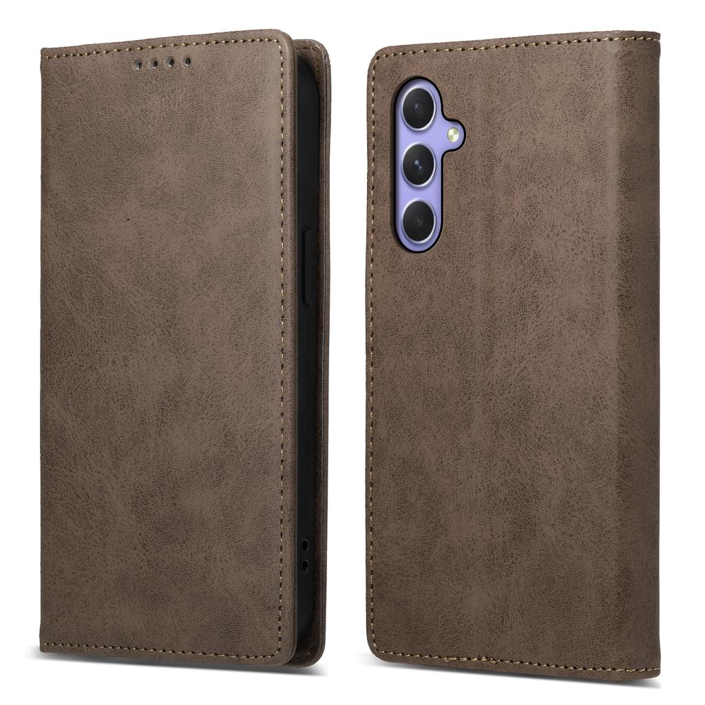 DF-05 For Samsung Galaxy A55 5G Leather Phone Case RFID Blocking Wallet
