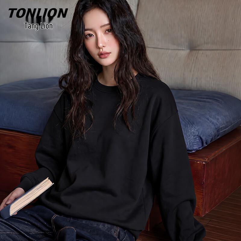 TonLion Women's Casual Long-Sleeve Crewneck Sweatshirt