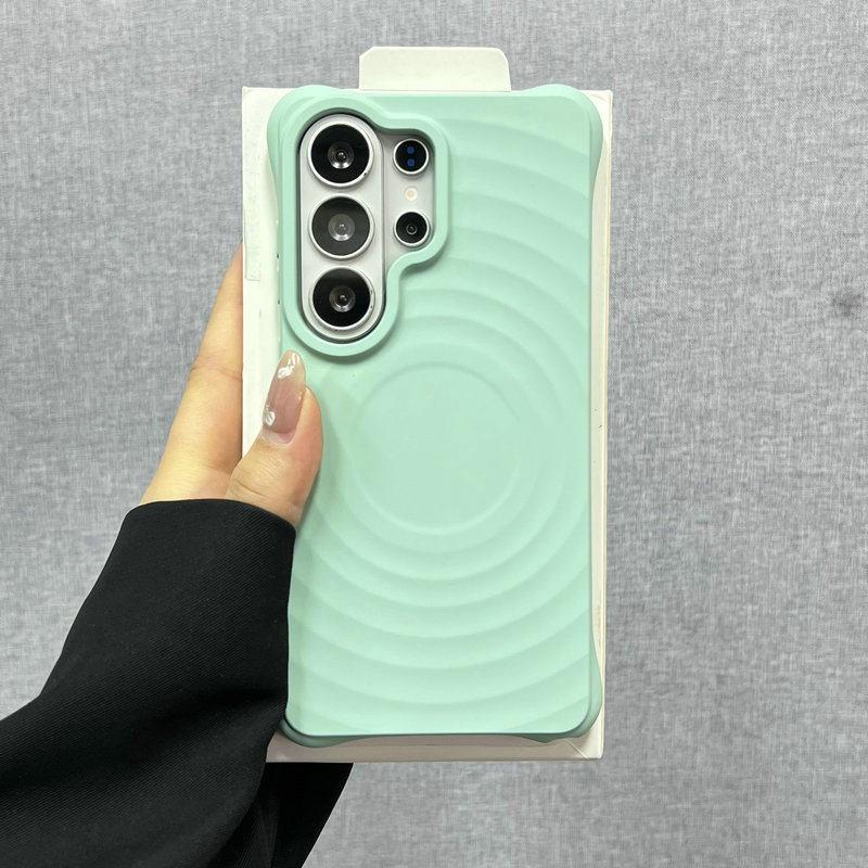 Original Liquid Water Ripple Magnetic Silicone Case For Samsung Galaxy S26 S25 S24 S23 Ultra Plus For Magsafe Charging Cover