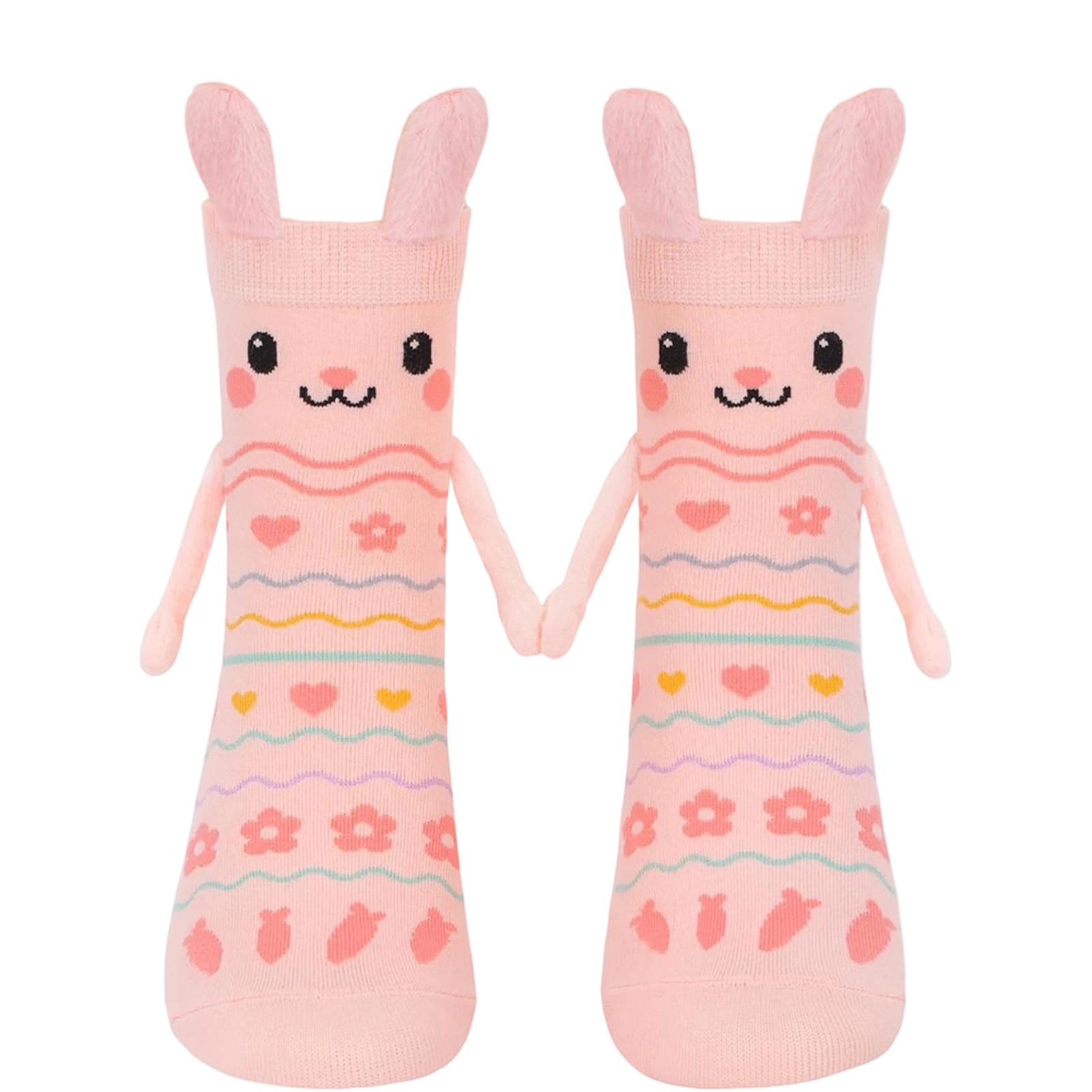 Cute Socks, Animal Socks, Warm Socks, Fashionable Socks розовый