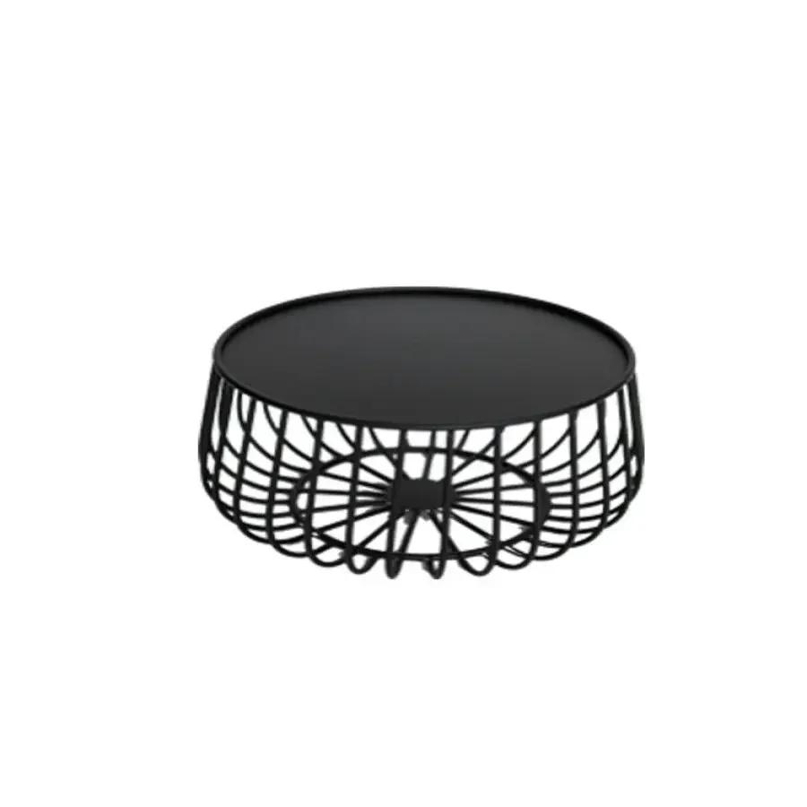 Nordic iron coffee table simple modern living room round combination small coffee table industrial style creative side table