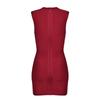 Elegant Wine-Red Bandage Dress: Form-Fitting, Cinched Waist, Perfect for New Year's Celebrations or Valentine's Day. Luxurious Women's Evening Attire.